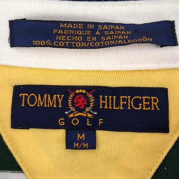 Tommy Hilfiger Men's Striped Golf Polo Short Sleeve Shirt Collared Size Medium - Picture 5 of 5